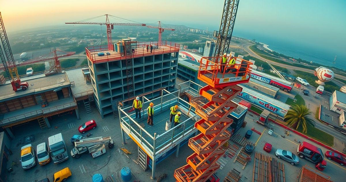 Plataforma elevatória tipo tesoura: Vantagens e Aplicações
