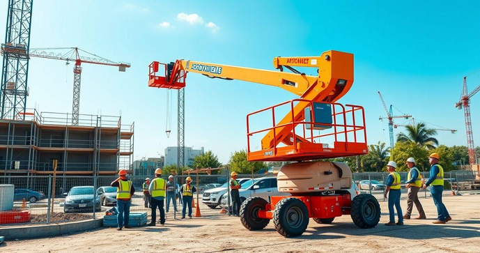 Aluguel de plataforma elevatória preço: descubra como economizar na sua obra
