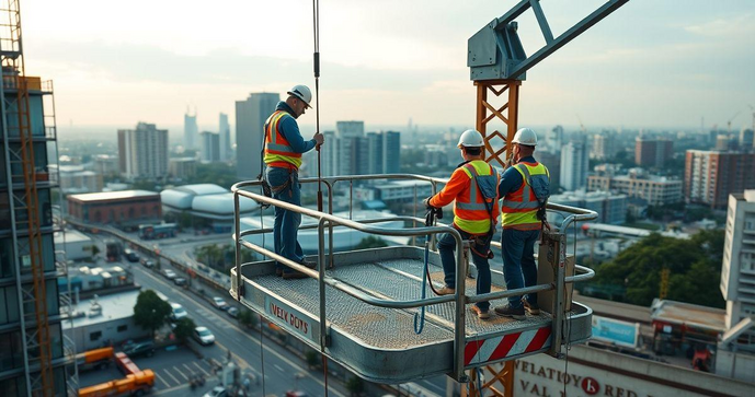 Plataforma trabalho em altura: como escolher a melhor opção para sua segurança e eficiência